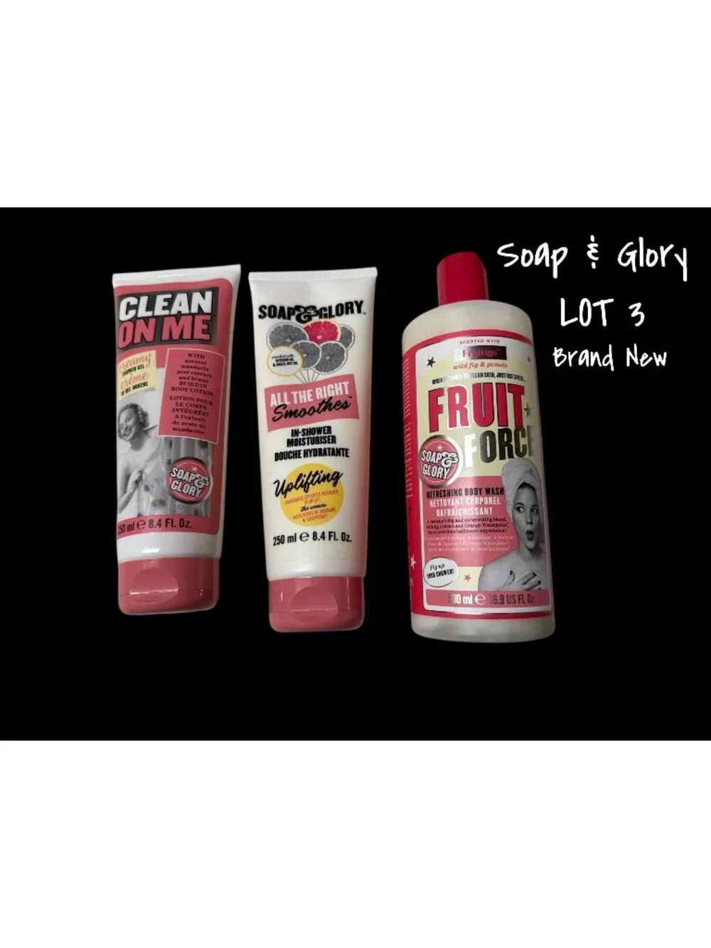 Soap & Glory Body Wash, Moisturizer & Shower Gel Set - Brand New Lot of 3 - Picture 1 of 6